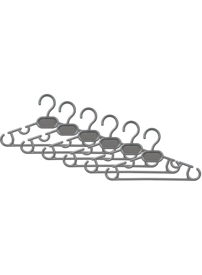 favilla Heavy-duty plastic children's clothes hanger set - non-slip design with side openings - 12-piece set (multiple colors). - Image 2